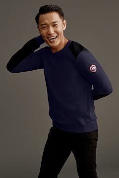 Ropa Canada Goose Hombre Outlet - Dartmouth Suéteres Azul Marino BA4760315